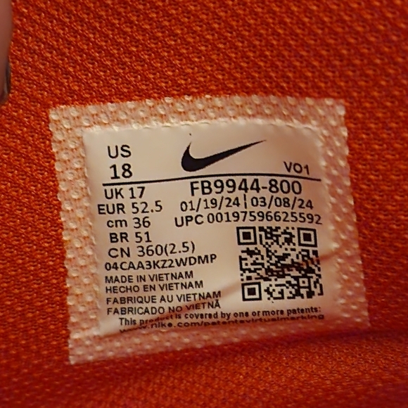 Nike LeBron Witness 8 Basketball Shoes Orange and White Mens Size 18 (Try On) main image 6